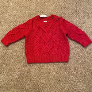 NWT Baby Gap red sweater. Size 6-12 months